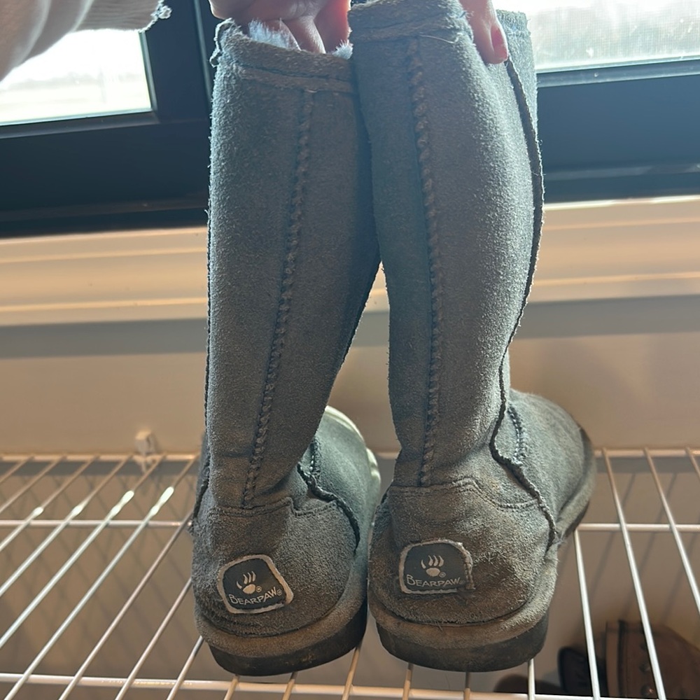 Bearpaw Gray Suede Boots
